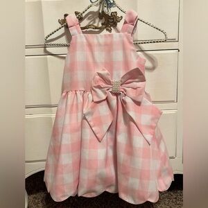 Rare Editions Pink and White Checkered Dress